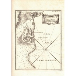 Mappa Citta di Alicante BELLIN (Jacques-Nicolas)