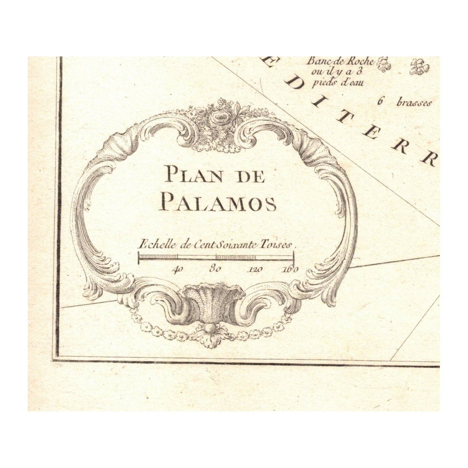 pianta della citta di Palamos  seconda meta del 1700