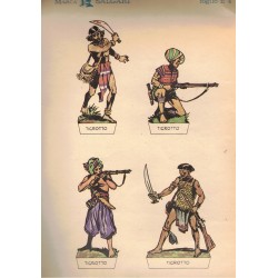 Foglio di soldatini di carta Marca SALGARI Mompracen