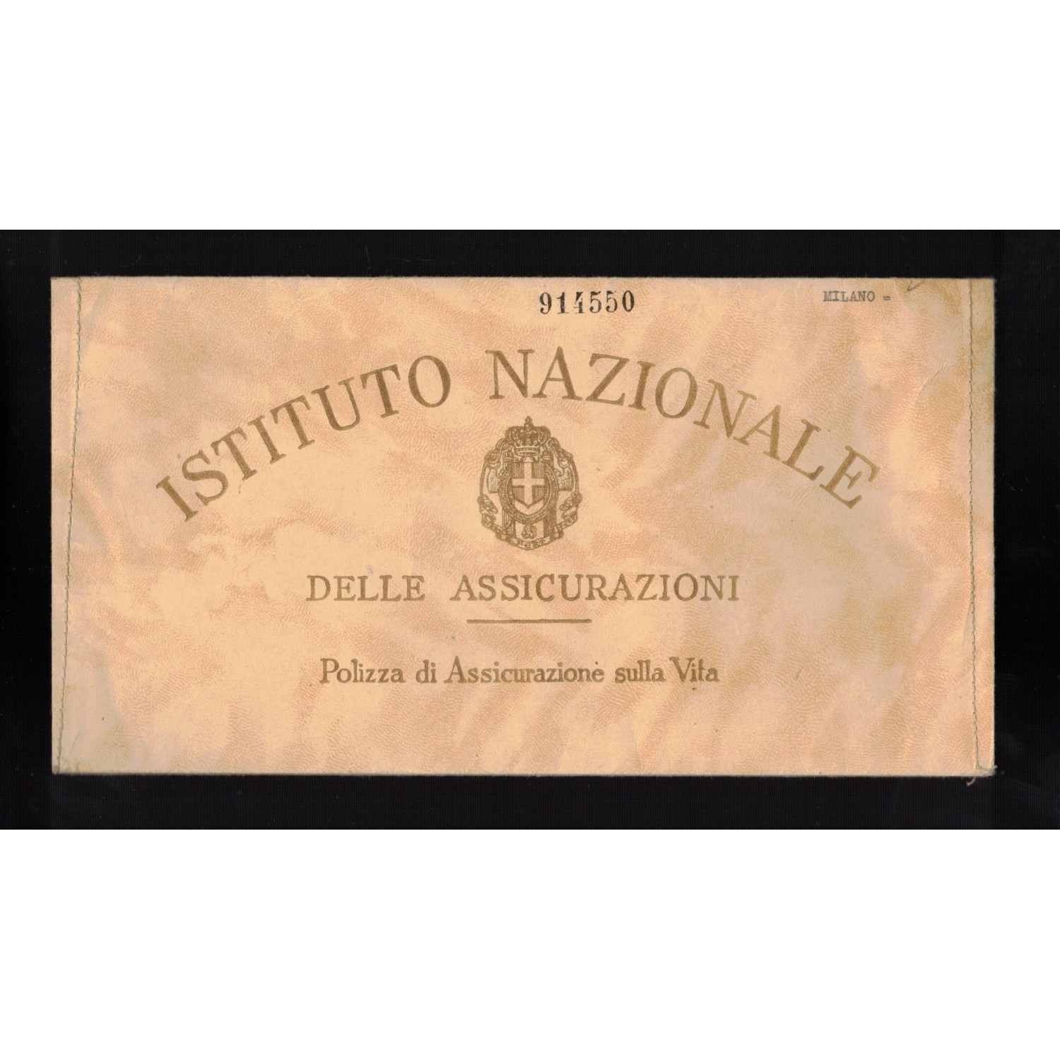 Busta porta polizza INA Istituto Nazionale Assicurazioni anni 30