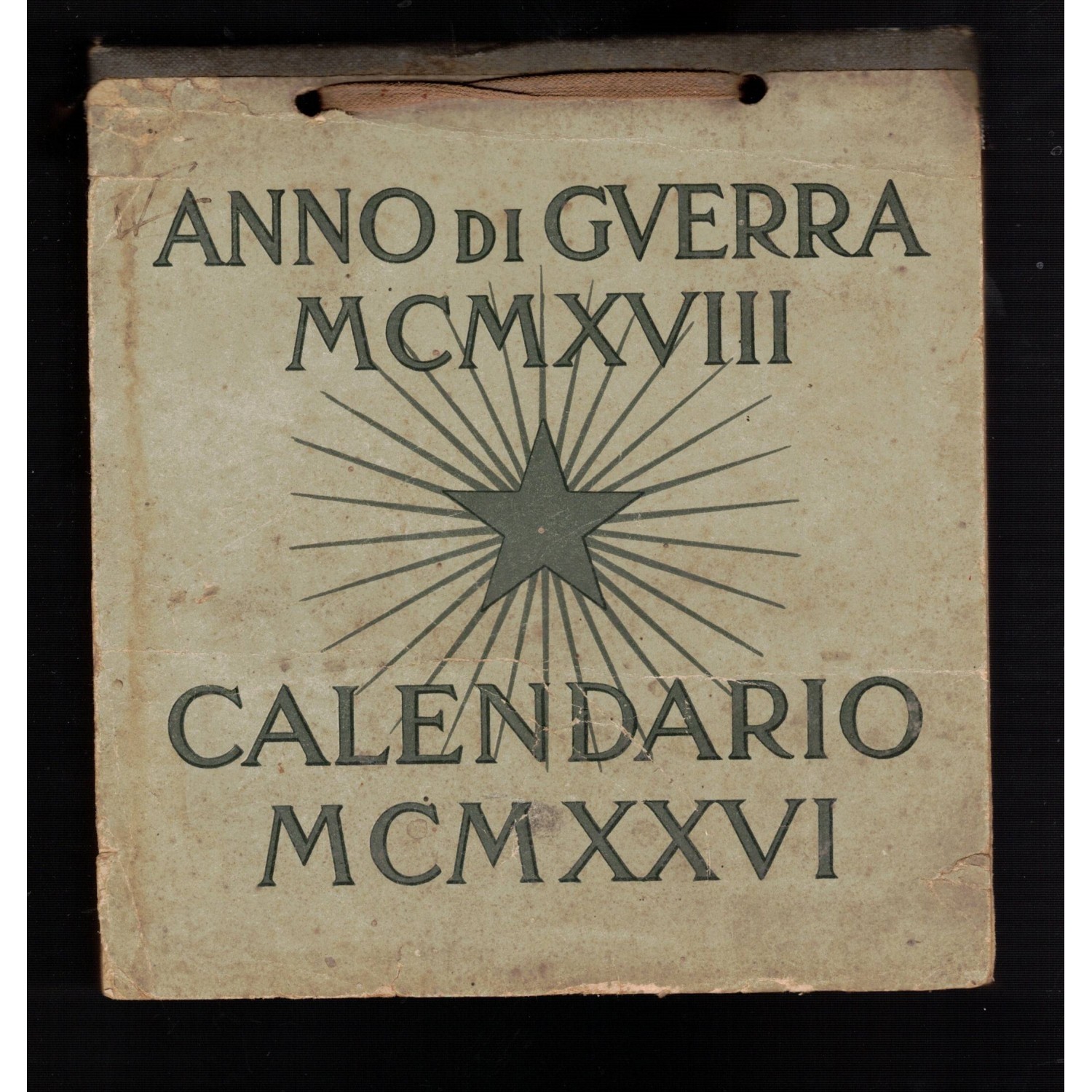 Calendario 1926 Anno di Guerra 1918