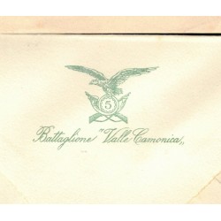 Interessante set busta e carta da lettera Battaglione Valle Camonica