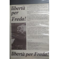 Manifesto murale di propaganda neo fascista anni 80 Franco Freda