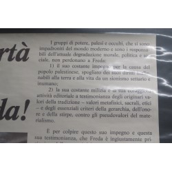 Manifesto murale di propaganda neo fascista anni 80 Franco Freda