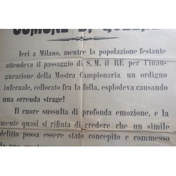 Manifesto murale Comune di Golese (Parma) Aprile 1928 Attentato al Re