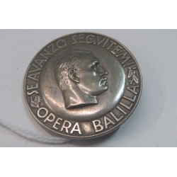Distintivo ferma fiocco Se Avanzo Seguitemi Opera Balilla Regia Zecca