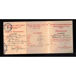 Tessera di riconoscimento Marina Repubblicana Repubblica Sociale Italiana 1944/45