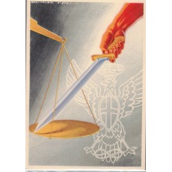 Cartolina rara Scuola di Polizia in  L Aquila