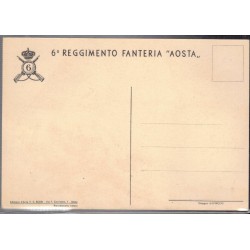 Cartolina reggimentale 6° Rgt Fanteria AOSTA