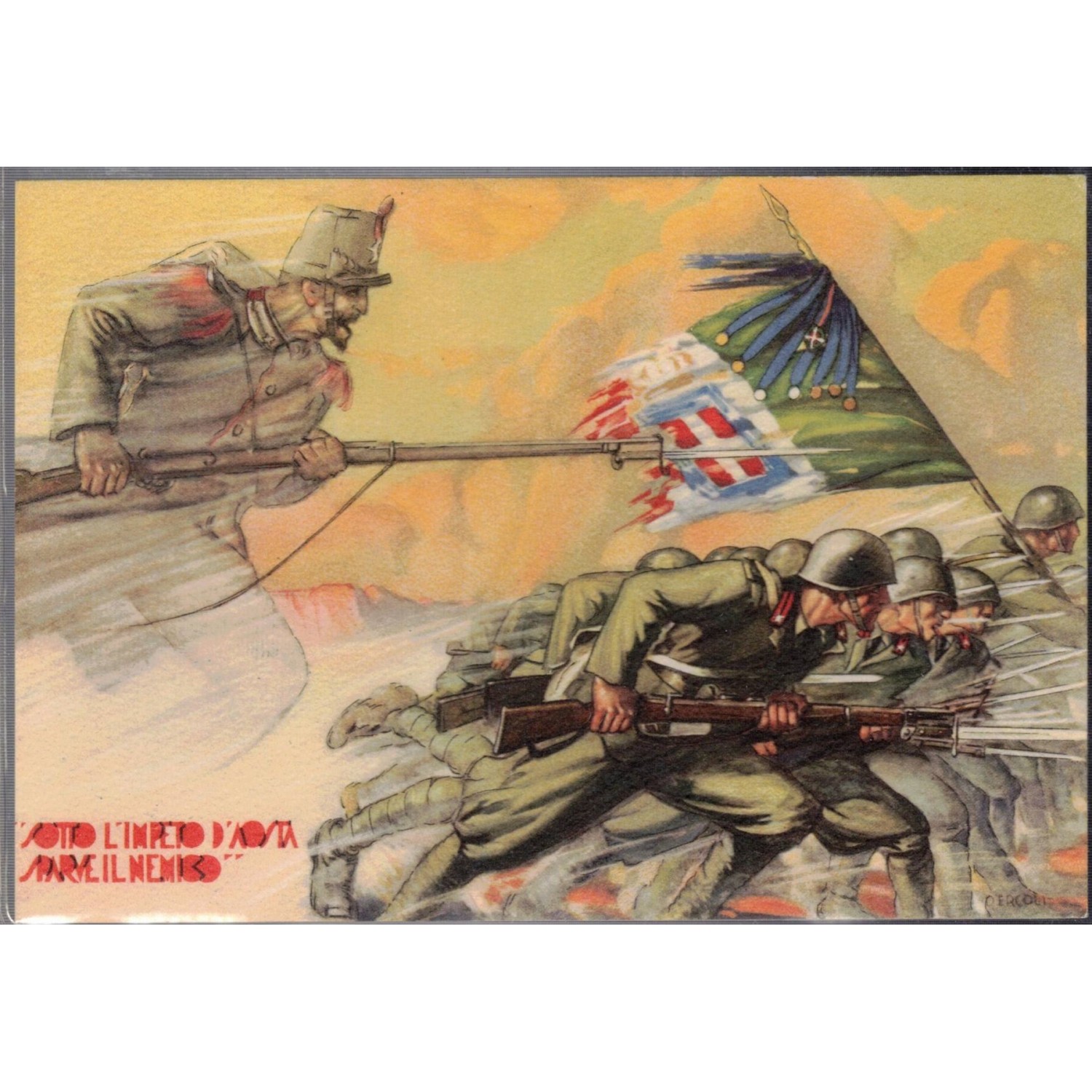 Cartolina reggimentale 6° Rgt Fanteria AOSTA