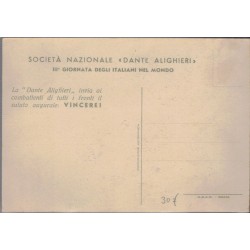 Cartolina Societa Nazionale "Dante Alighieri"  Italiani nel Mondo