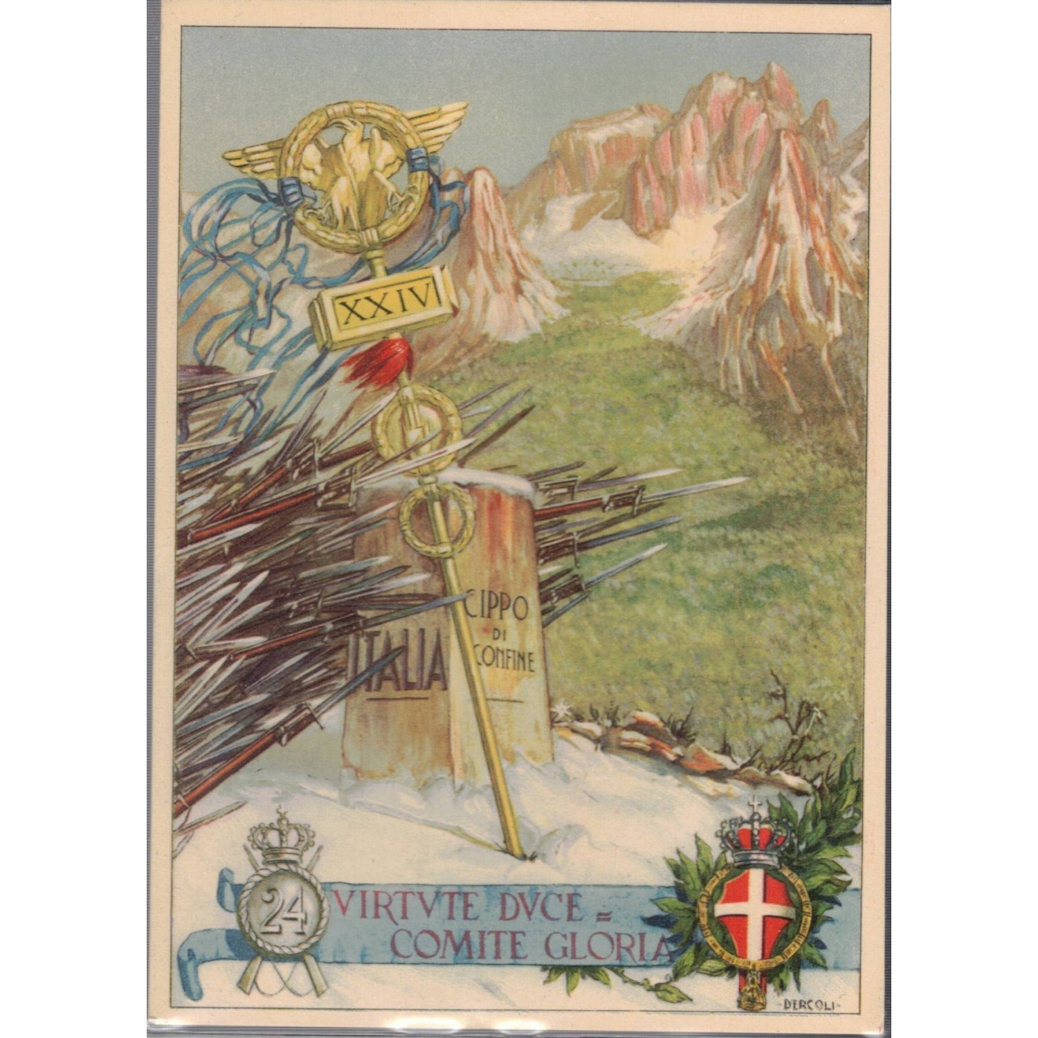 Cartolina reggimentale 24° rgt Fanteria "COMO"