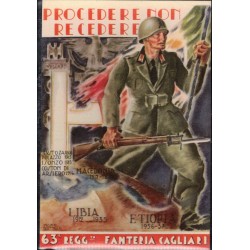 Cartolina reggimentale 63° Rgt Fanteria CAGLIARI