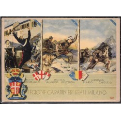Cartolina Legione Carabinieri Reali Milano 1938