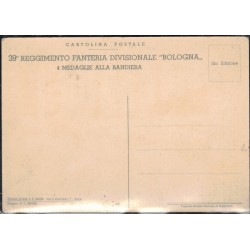 Cartolina reggimentale 39° Rgt.Fanteria Div.ne BOLOGNA