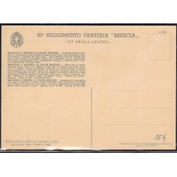Cartolina reggimentale 20° Rgt Fanteria " BRESCIA"