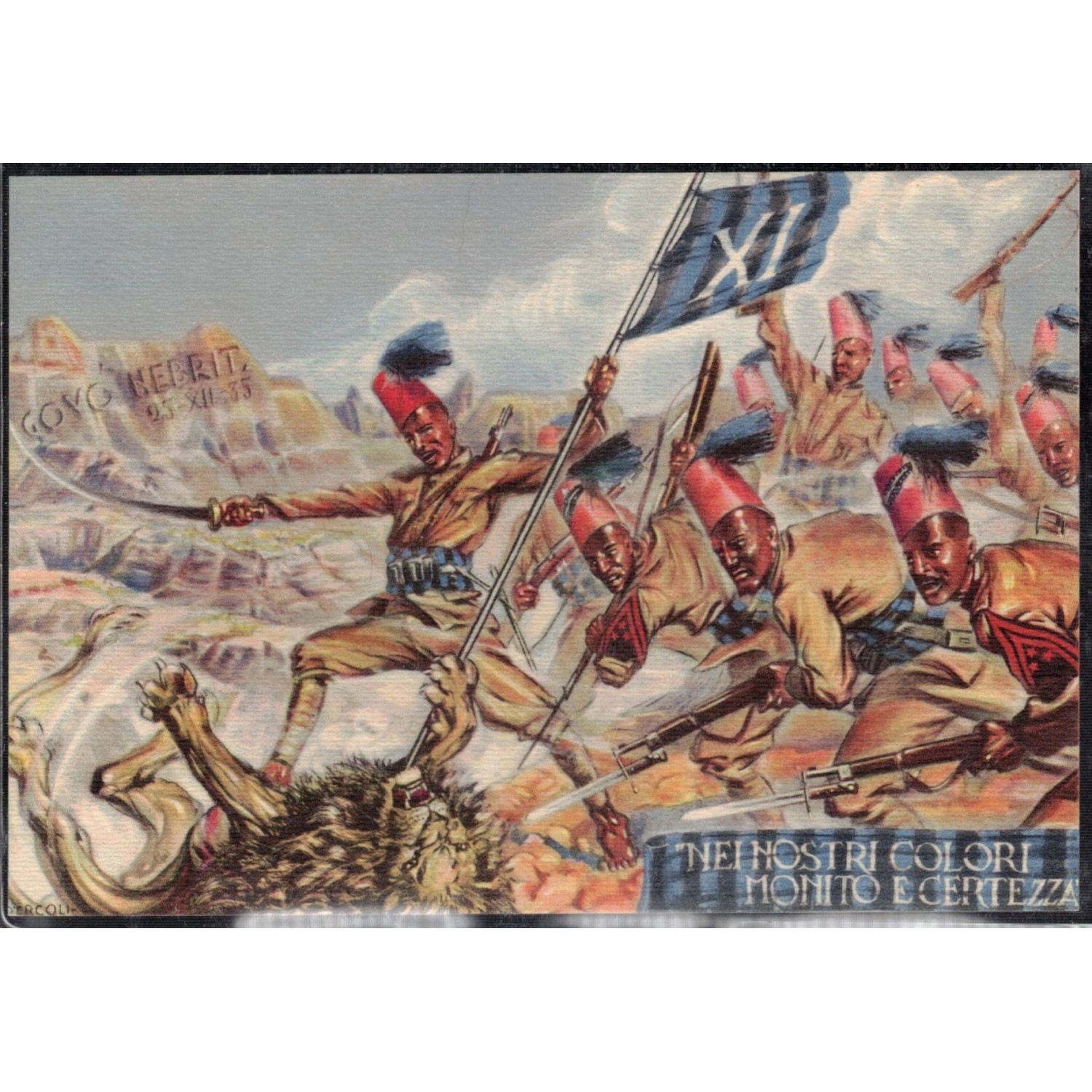 Cartolina reggimentale Africa Orientale  XI° Battaglione Indigeni