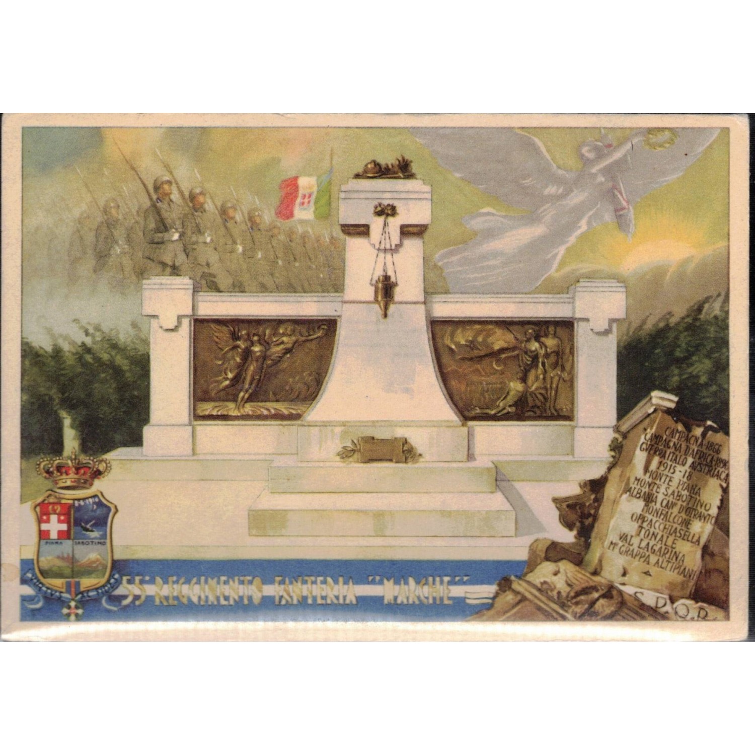 Cartolina reggimentale 55° Rgt. Fanteria "MARCHE"