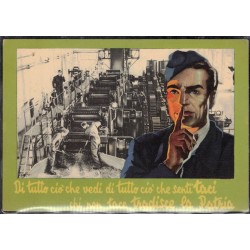 Cartolina di propaganda politica fascismo anni 40