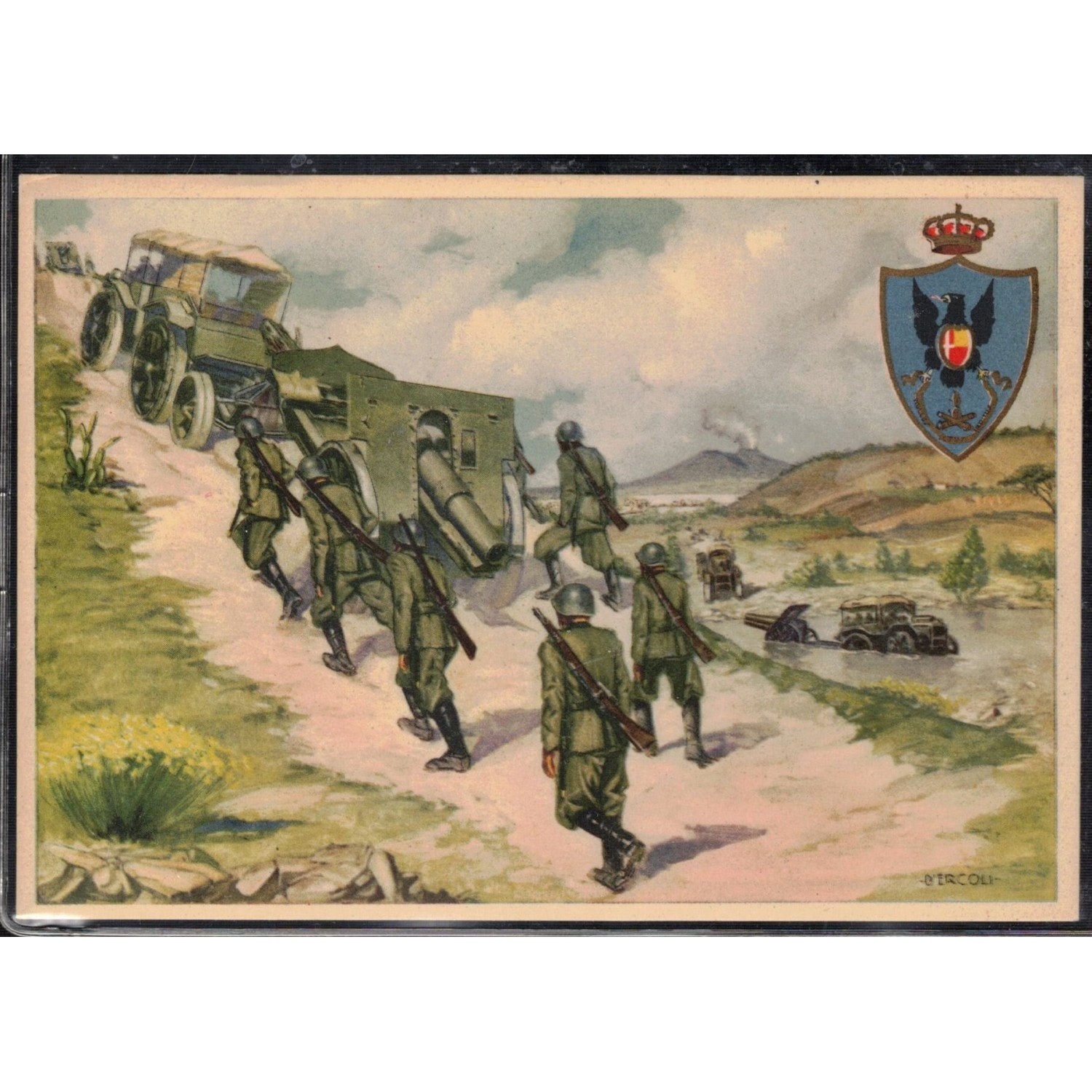 Cartolina reggimentale 10° Rgt. Artiglieria di Corpo d Armata Napoli