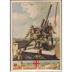 Cartolina di reparto Gruppo Controaerei della Sardegna
