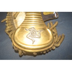 Coppia di controspalline in metallo da Ufficiale Guardia Civica Palermo 1848