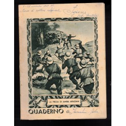 Quaderno scolastico anni 30 La presa di Amba Aradam