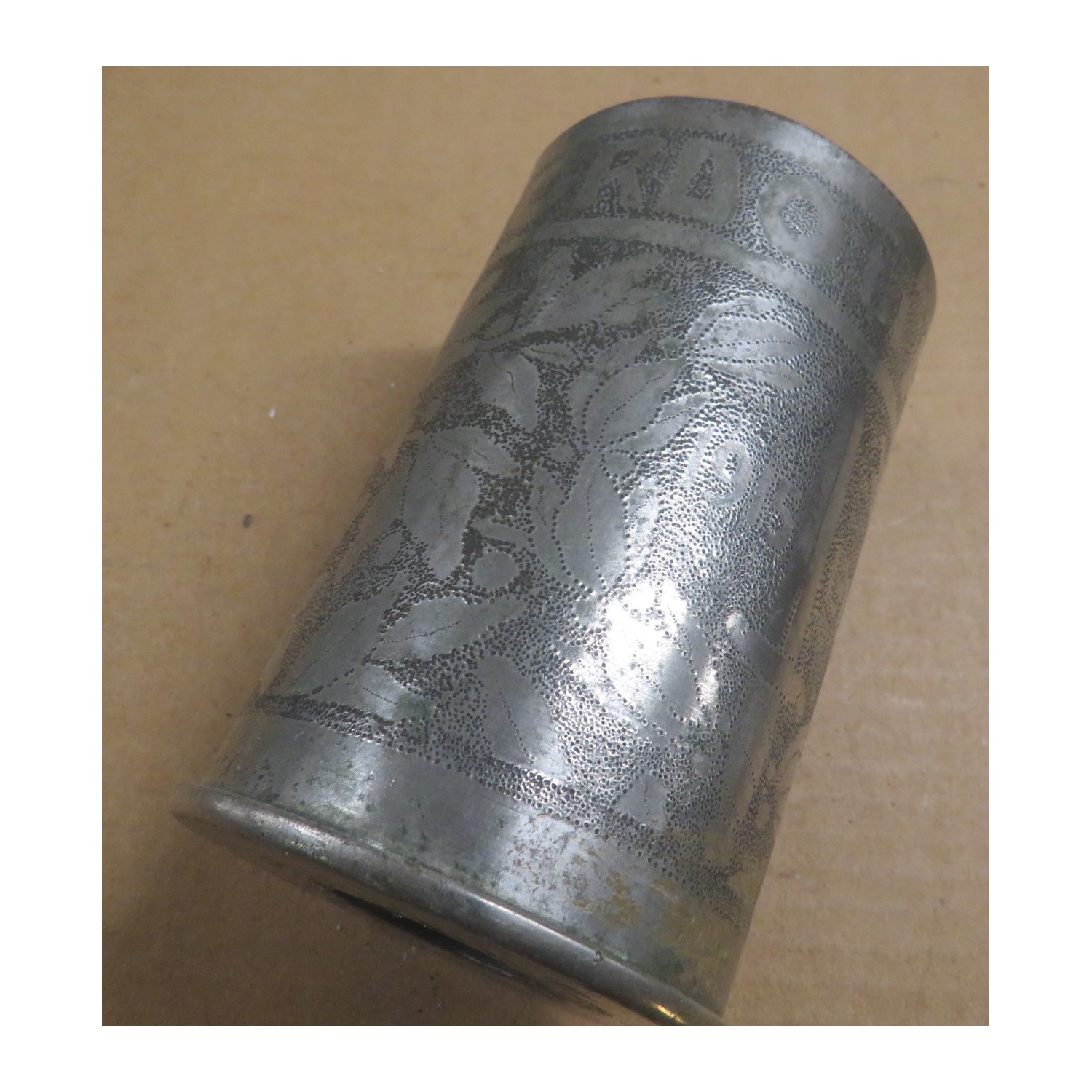 Bossolo lavorato ricordo di guerra 1916 - 1919 SKODA 75 mm