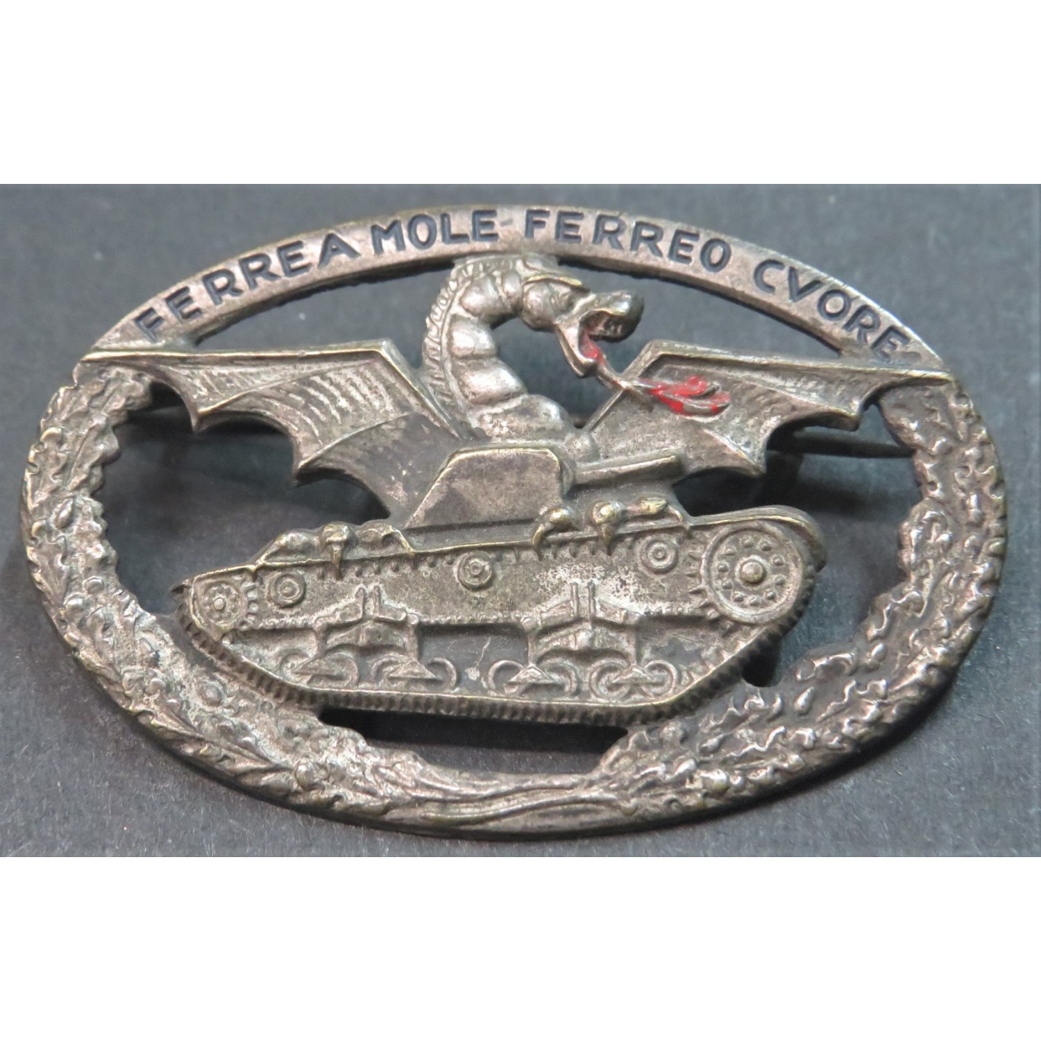 Tanker crews badge of the Italian Royal Army, lightened model, rare