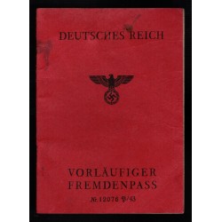 Vorlaufiger Fremdenpass di un operaio italiano occupato in Germania 1944/45