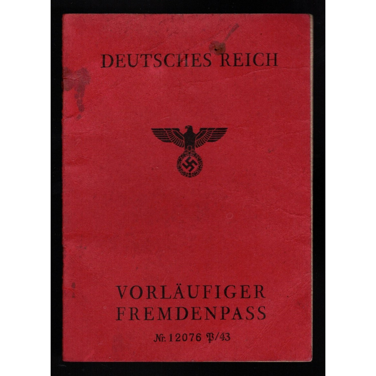 Vorlaufiger Fremdenpass di un operaio italiano occupato in Germania 1944/45