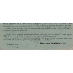 Volantino Campagna di Fiume a firma Badoglio