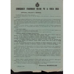 Volantino Campagna di Fiume a firma Badoglio
