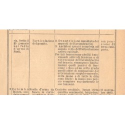 Libretto edito Ospedale Militare di Ancona 1899 Morti e Feriti Combattimenti di Dogali