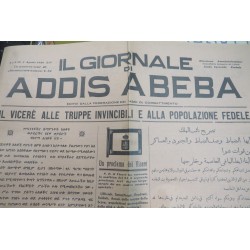 Raro ! Giornale edito ad Addis Abeba "Giornale di Addis Abeba" 1936