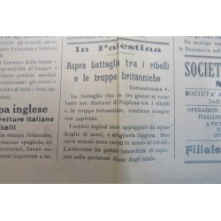 Raro ! Giornale edito ad Addis Abeba "Giornale di Addis Abeba" 1936