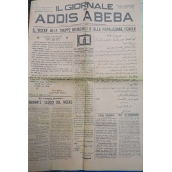 Raro ! Giornale edito ad Addis Abeba "Giornale di Addis Abeba" 1936