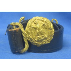 Black leather belt for the black Saharan Great Uniform.