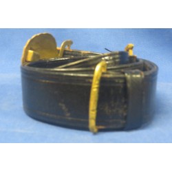 Cinturone in cuoio nero per la Grande Uniforme Sahariana nera.