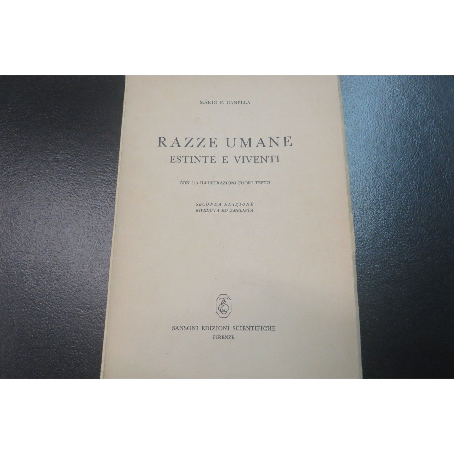 Libro RAZZE UMANE Estinte e Viventi 2a edizione Sansoni edizioni