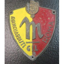 Scudetto da braccio AVANGUARDISTI GIL Roma modello in lamierino stampato