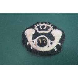 Fregio da berretto da  truppa 12° Rgt. Cavalleggeri "SALUZZO" periodo Umberto I°