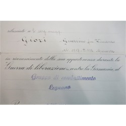 Esercito del Sud Gruppo di Combattimento LEGNANO Diploma d Onore