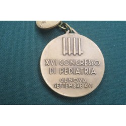 Medaglia in bronzo XVI Congresso di Pediatria Omaggio Buitoni con busta originale