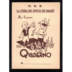 Quaderno scolastico a righe di 1a elementare anni 30/40
