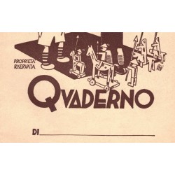 Quaderno scolastico a righe di 1a elementare anni 30/40