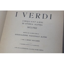 Libro  I VERDI Cinquant anni di Storia Alpina 1872 1922 Editori Alfieri & Lacroix