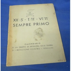 Libro Calendario Gruppo Artiglieria nella guerra di Liberazione