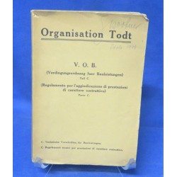 Libro bilingue italiano tedesco Organisation TODT Regolamenti Tecnici per Costruzioni