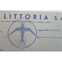 Biglietto Aereo ALA LITTORIA  Generale Cesaretti Antonio